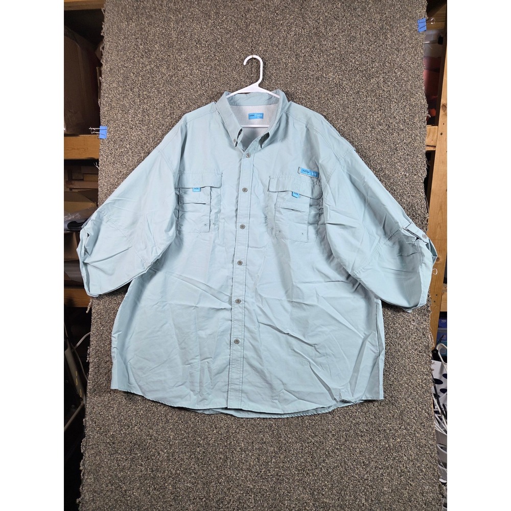Tuna Fishing Shirt Mens 4XL Gray Excellent Vented Back Outdoor Hiking Liner